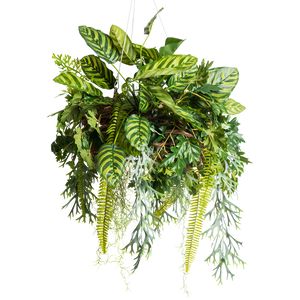 Ophæng vinranke m. naturtro blomster Ø75