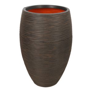 Rib Deluxe Vase Elegant Mørkbrun Ø40 H60