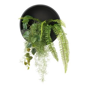 Wallhanger Ø40 m/naturtro planter Sort (DEKO1021)