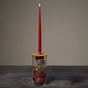 Jul 2026 - nr. 15 - Rød glas m. stagelys