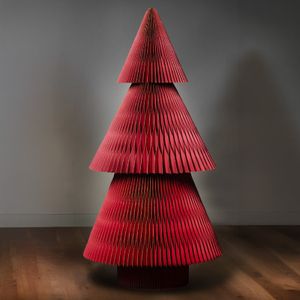 Jul 2026 - nr. 28 - Rød papirsjuletræ 150 cm