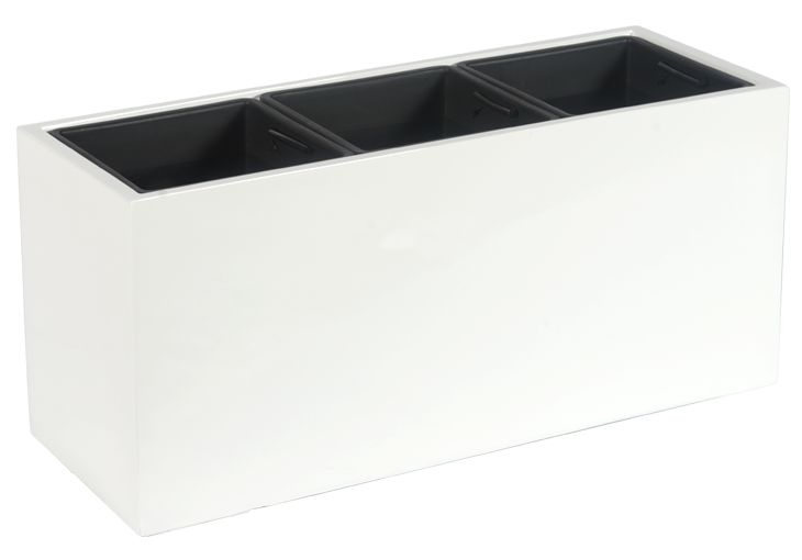 Dominica inkl. hjul og indsats Hvid Blank