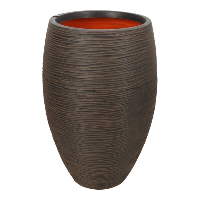Rib Deluxe Vase Elegant Mørkbrun Ø40 H60