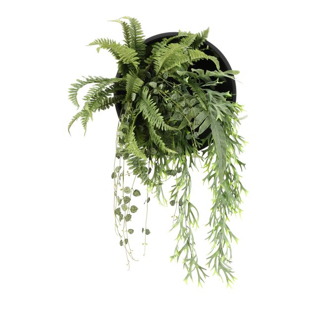 Wallhanger Sort Ø40 m/naturtro planter 